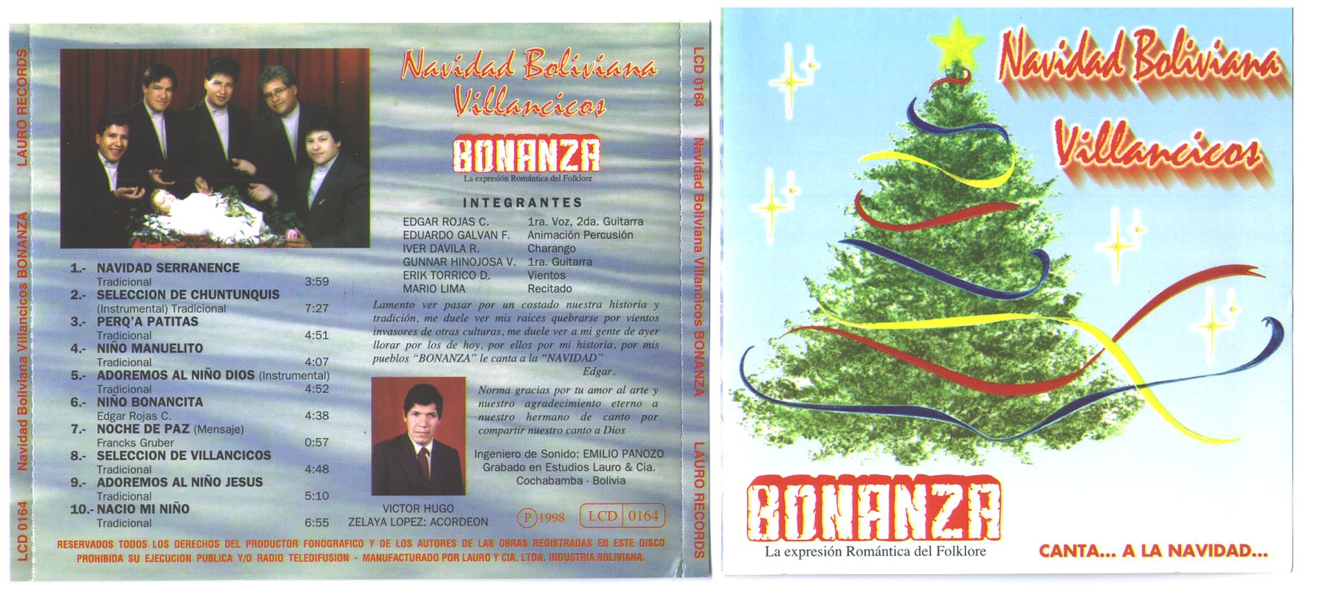 Portada01 - Bonanza - Navidad boliviana. Villancicos (1998)