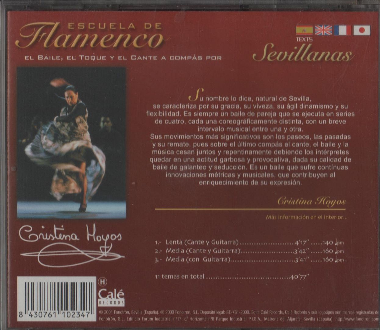 Trasera20001 - Escuela de Flamenco; Sevillanas El baile el toque y el Cante VA FLAC