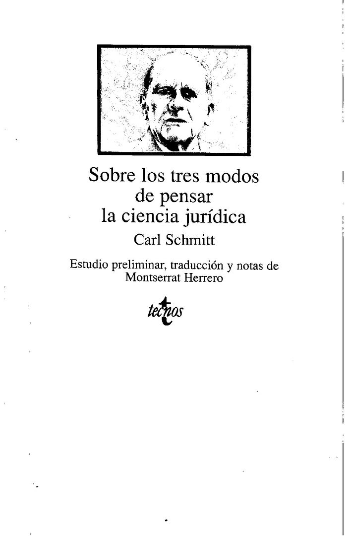 1 80e6164ced - Sobre los tres modos de pensar la ciencia juridica - carl schmitt