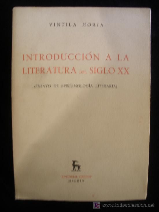 20184323 - Introduccion A La Literatura Del Siglo Xx - Vintila  Horia