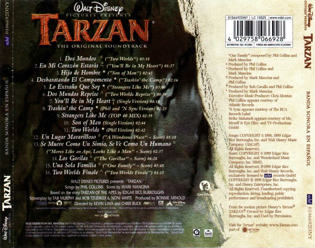 BSO Tarzan 28Castellano29  Trasera - BSO Tarzan