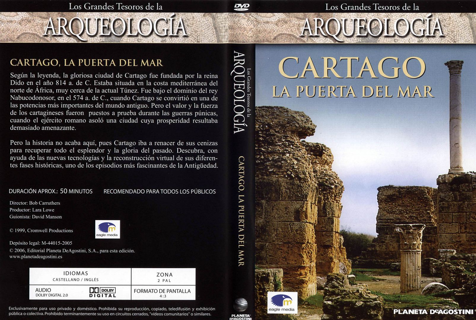 Grandes Tesoros De La Arqueologia Cartago La Puerta Del Mar Caratula - Cartago, La puerta del mar Dvdrip Español