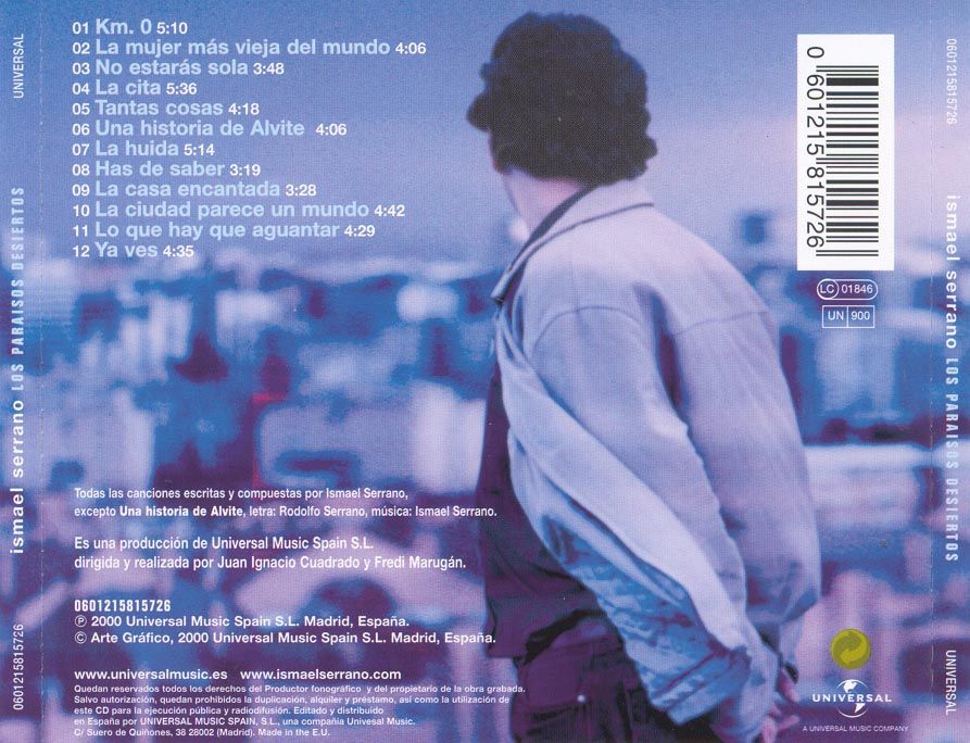 Ismael Serrano Los Paraisos Desiertos Trasera - Ismael Serrano - Los paraisos desiertos