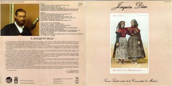 JD Temas de Madrid - Joaquin Diaz - Temas Tradicionales de la Comunidad de Madrid (1987) MP3