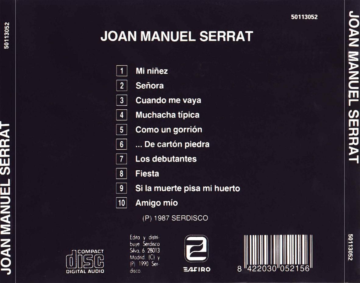 Serrat Mi Ninez Trasera - Joan Manuel Serrat: Discografia