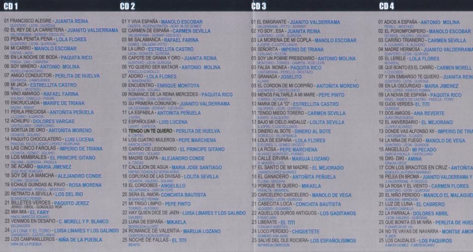 caratulatrasera - Los 100 mayores Exitos de la Copla mp3