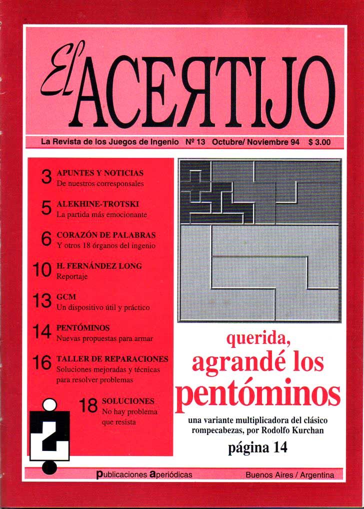 el a 13 p001 - EL ACERTIJO - La Revista de los Juegos de Ingenio (Vol.1-25)