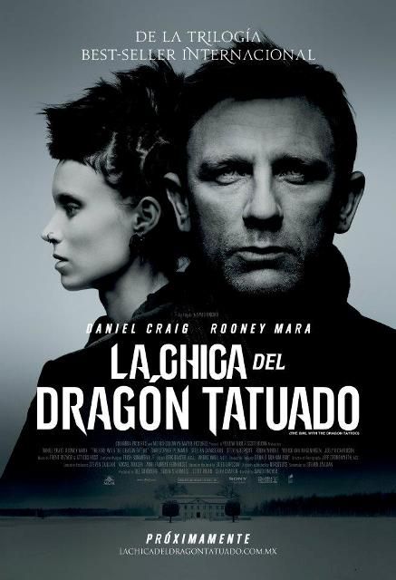 la chica del dragon tatuado poster oficial latino - La Chica del Dragon Tatuado (Millennium: Los hombres que no amaban a las mujeres) DVDRip Español (2011) Intriga