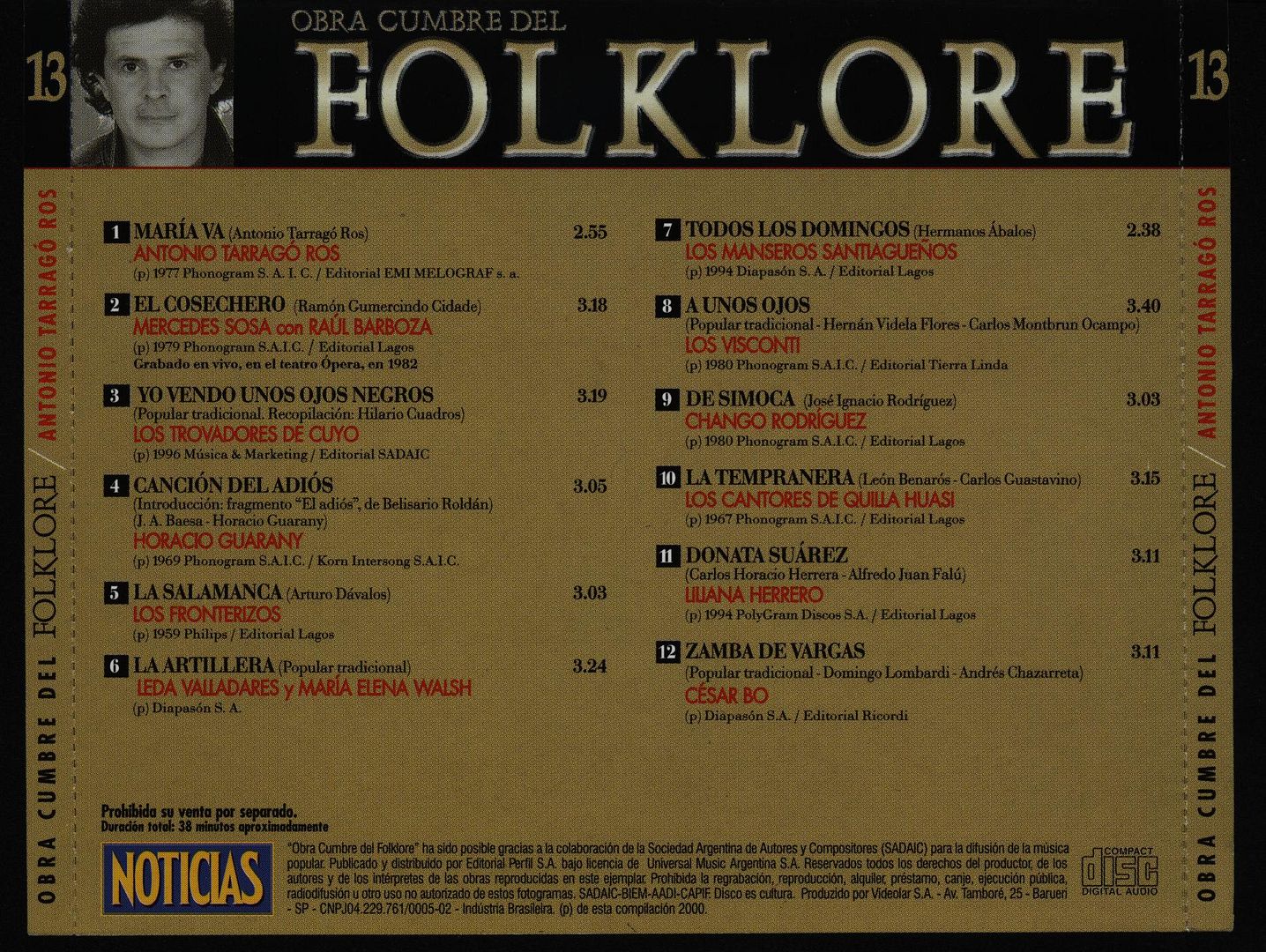 Back 9 - Obras Cumbres Del Folklore Argentino Vol.13