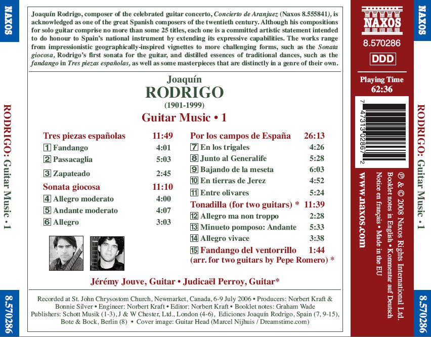 Back - Joaquin Rodrigo - Guitar Works