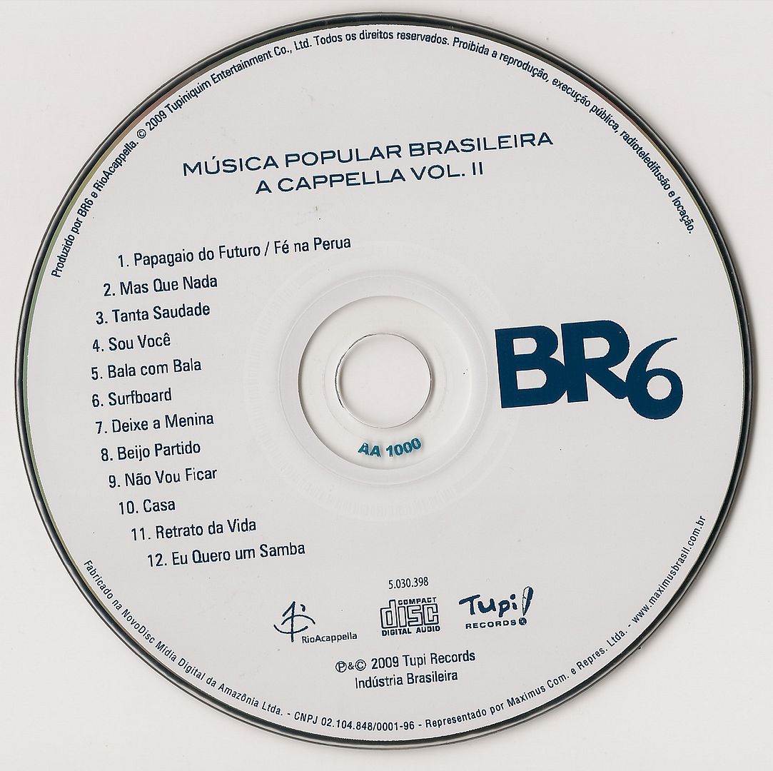 CD - Musica Popular Brasileira A Cappella Volume II