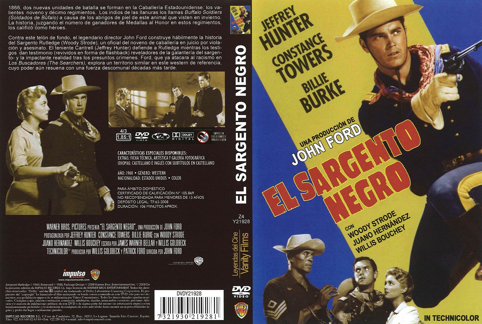 El Sargento Negro Caratula - El sargento negro Dvdrip Dual Español-Ingles (1960) Westerm