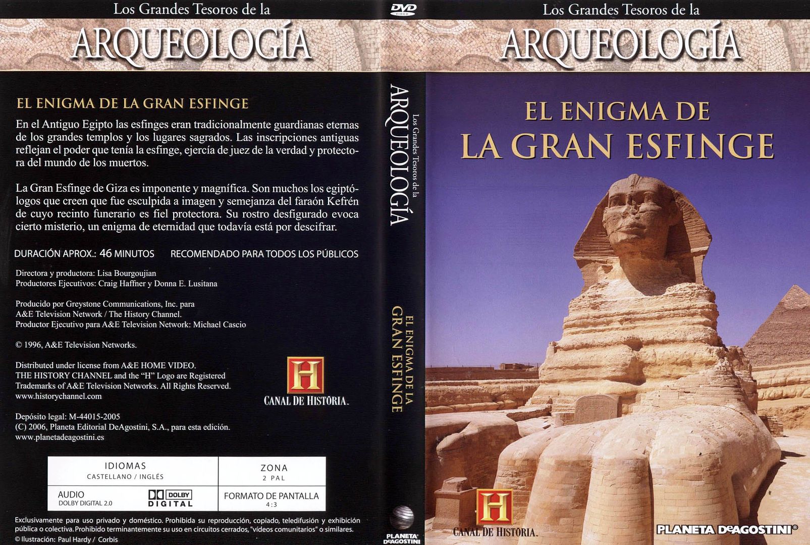 Grandes Tesoros De La Arqueologia El Enigma De La Gran Esfinge Caratula - El Enigma de la Gran Esfinge Dvdrip Español