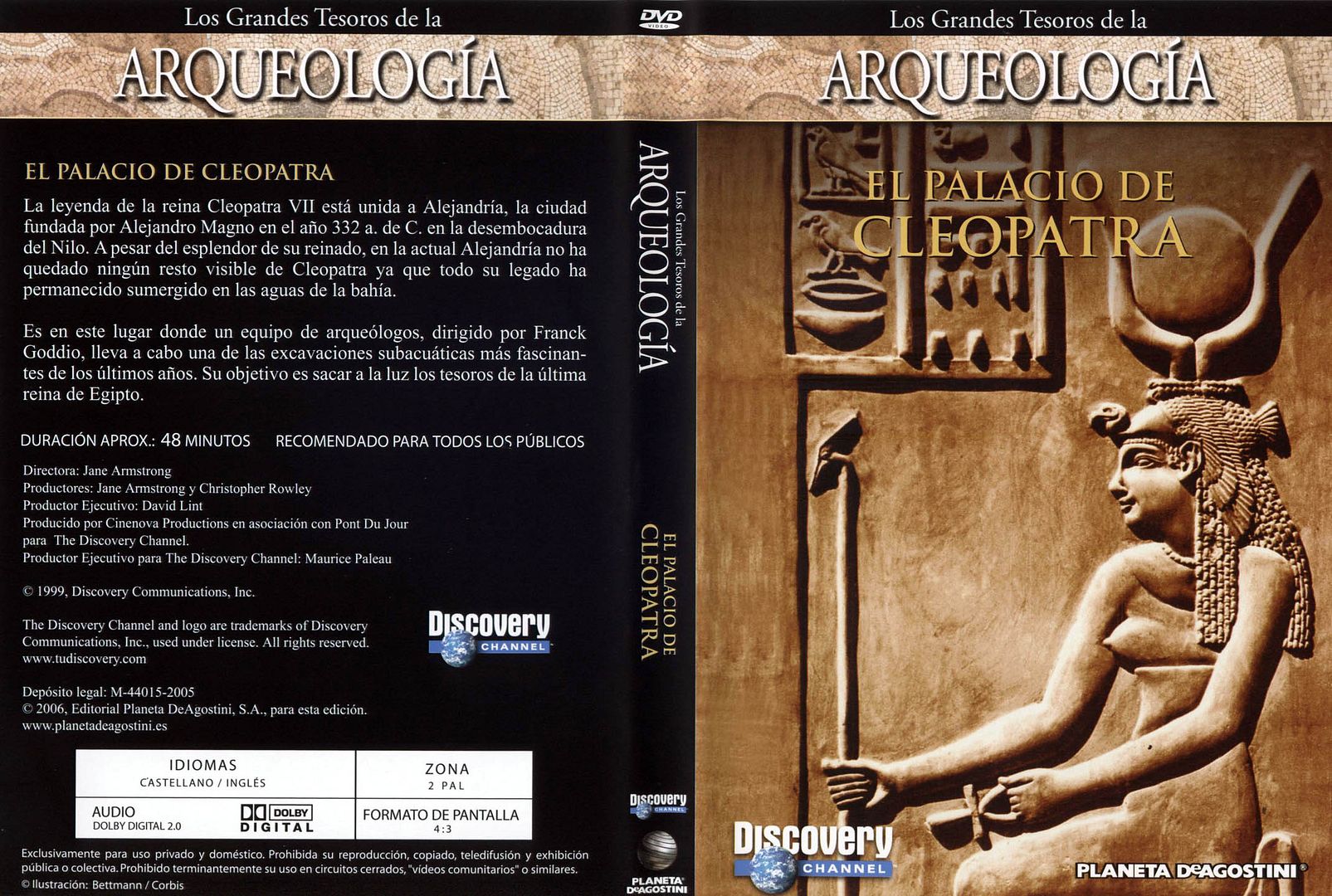 Grandes Tesoros De La Arqueologia El Palacio De Cleopatra Caratula - El palacio de Cleopatra Dvdrip Español