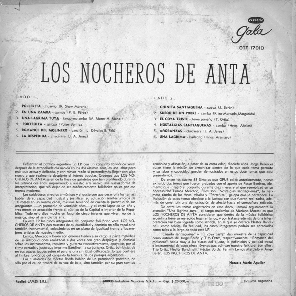LosNocherosdeAntacontraportada - Los Nocheros de Anta Vol.2 (Opus)