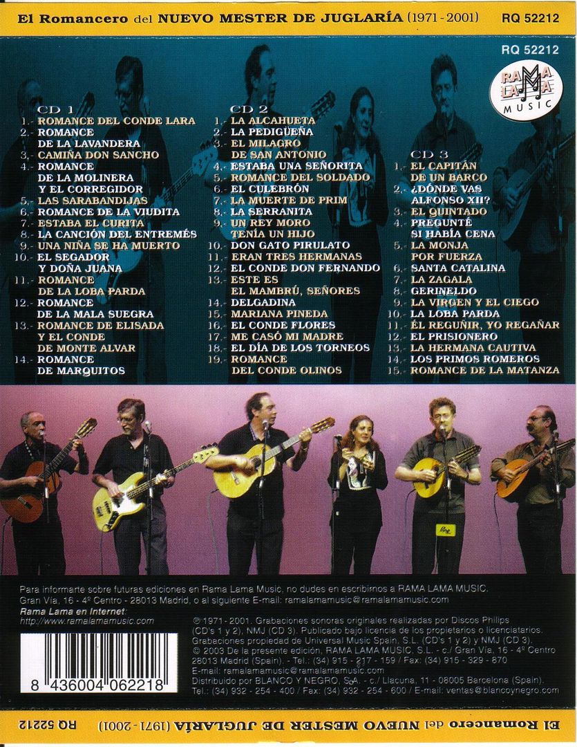 MESTER3 - Nuevo Mester de Juglaria - El romancero del Nuevo Mester de Juglaría. (1971- 2001 ) (3 CDs)