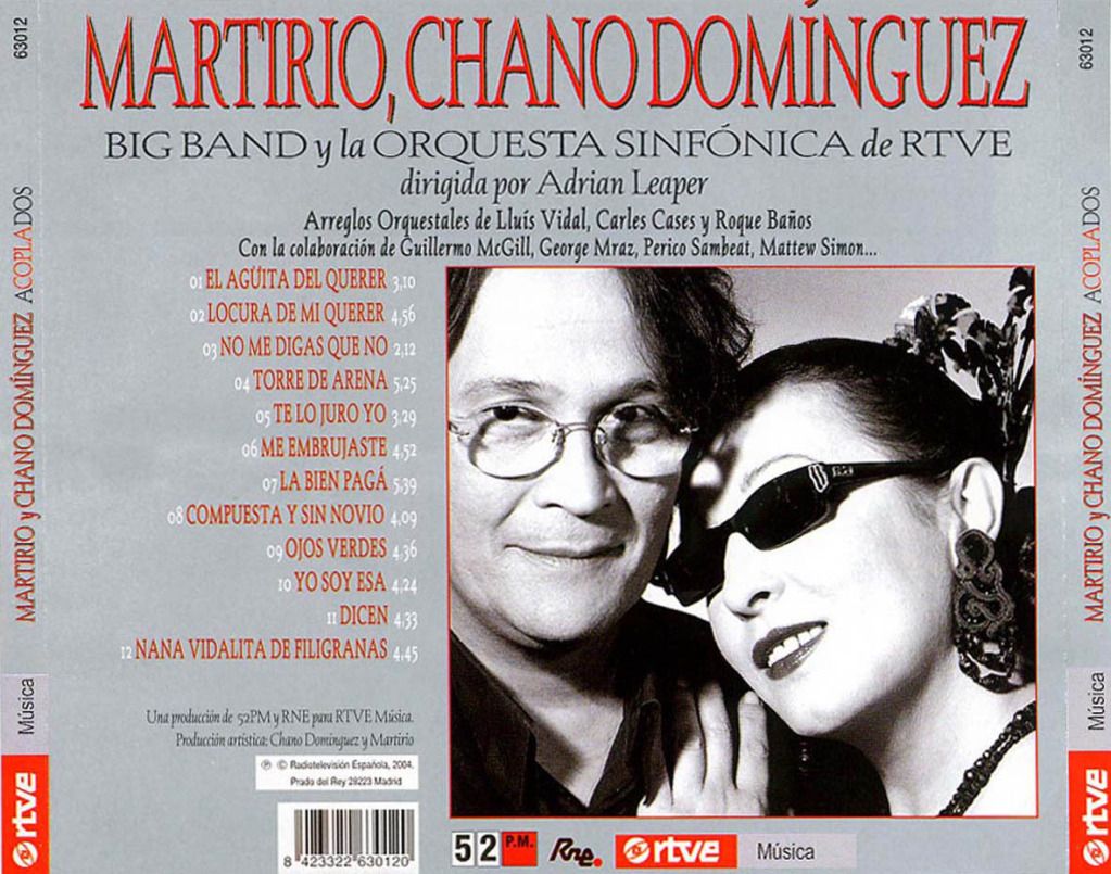 Martirio Y Chano Dominguez Acoplados Trasera - Martirio y Chano Dominguez - Acoplados