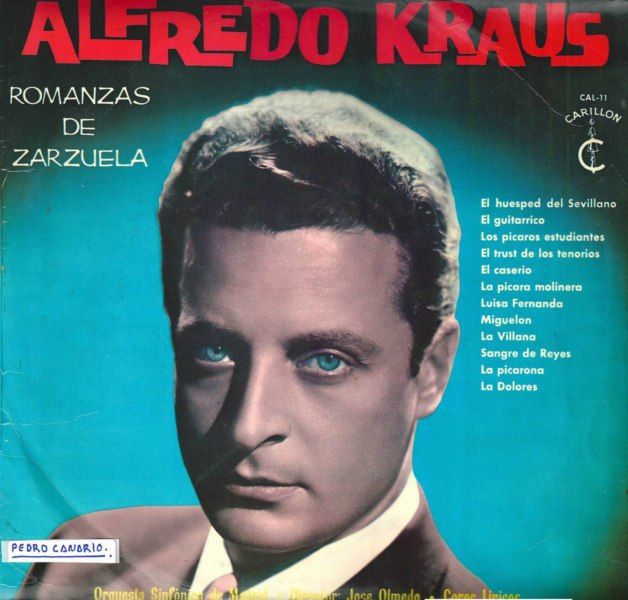 RomanzadeZarzuelaC2B465 - Alfredo Kraus – Romanzas de Zarzuela (1965)