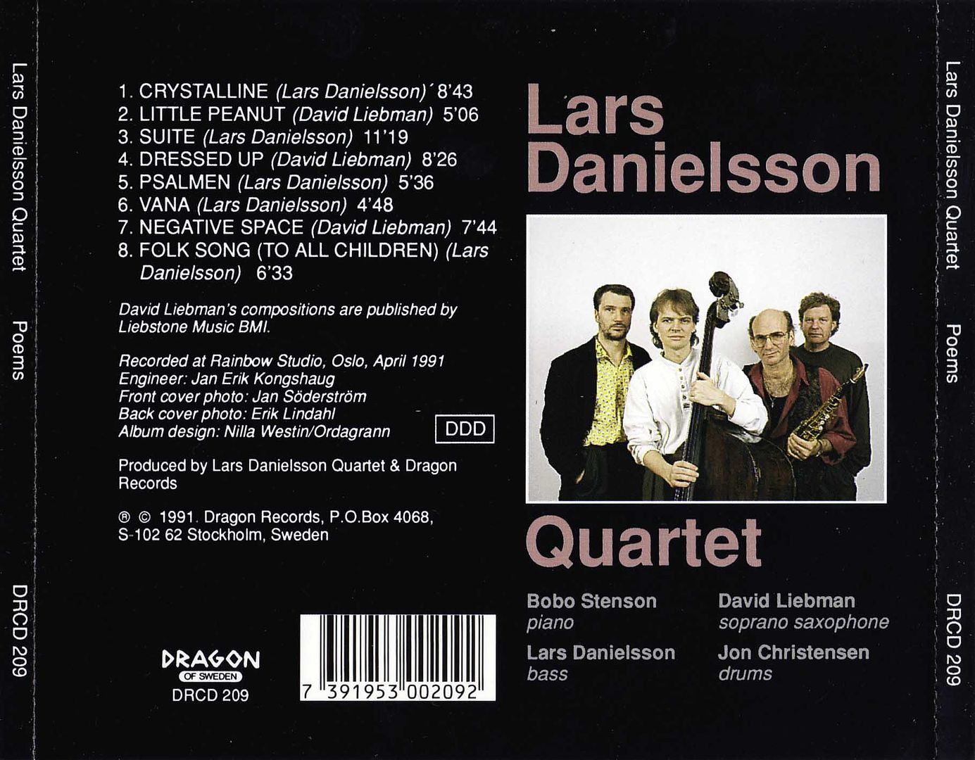 Trasera 2 - Lars Danielsson Quartet - Poems (1991)
