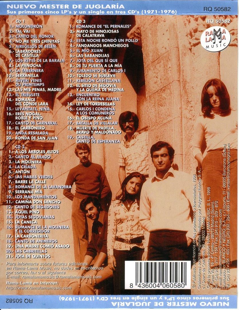 Trasera 4 - Nuevo Mester de Juglaria - VOL.1 Sus primeros cinco LP’s (1971-1976) (3 CDs)