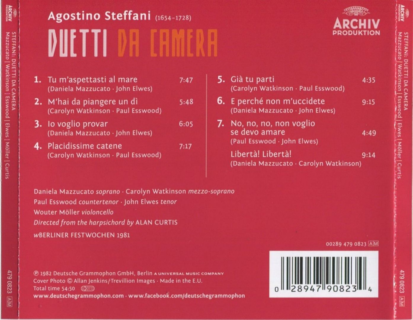 Trasera 6 - Agostino Steffani - Duetti da Camera MP3