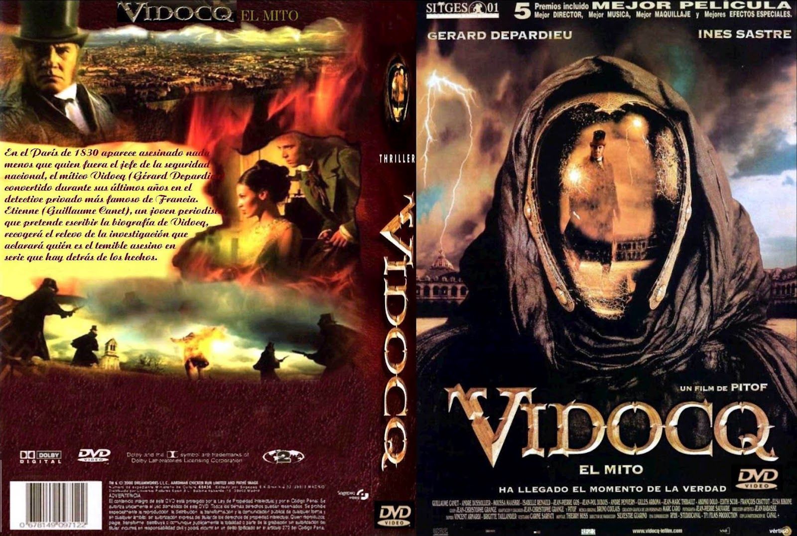 Vidocq Caratula - Vidocq: el mito DVDRip Español (2001) Fantastico/Terror