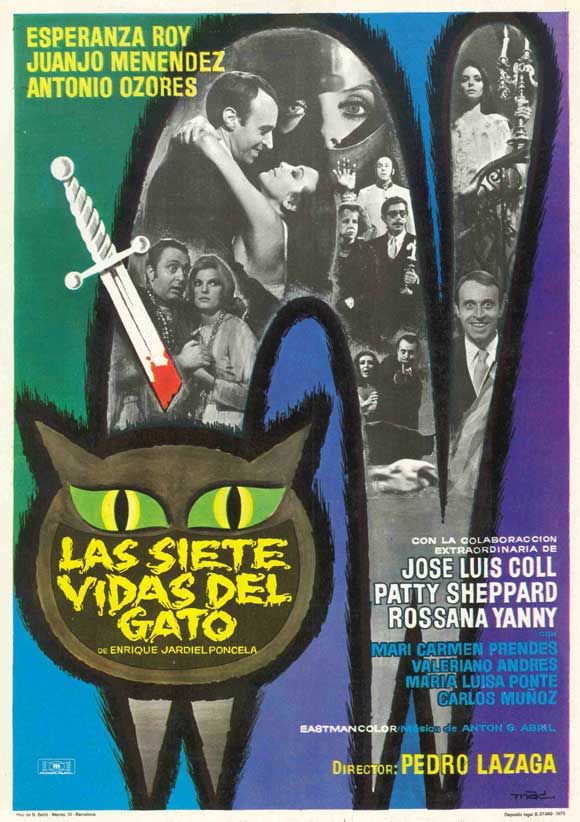 las siete vidas del gato movie poster 1970 1020463824 - Las siete vidas del gato SATrip Español [1970] Comedia