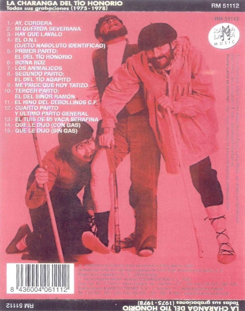 La Charanga Del Tio Honorio Todas Sus Grabaciones 1975 1978 Trasera - La Charanga Del Tio Honorio Todas Sus Grabaciones (1975-1978) MP3