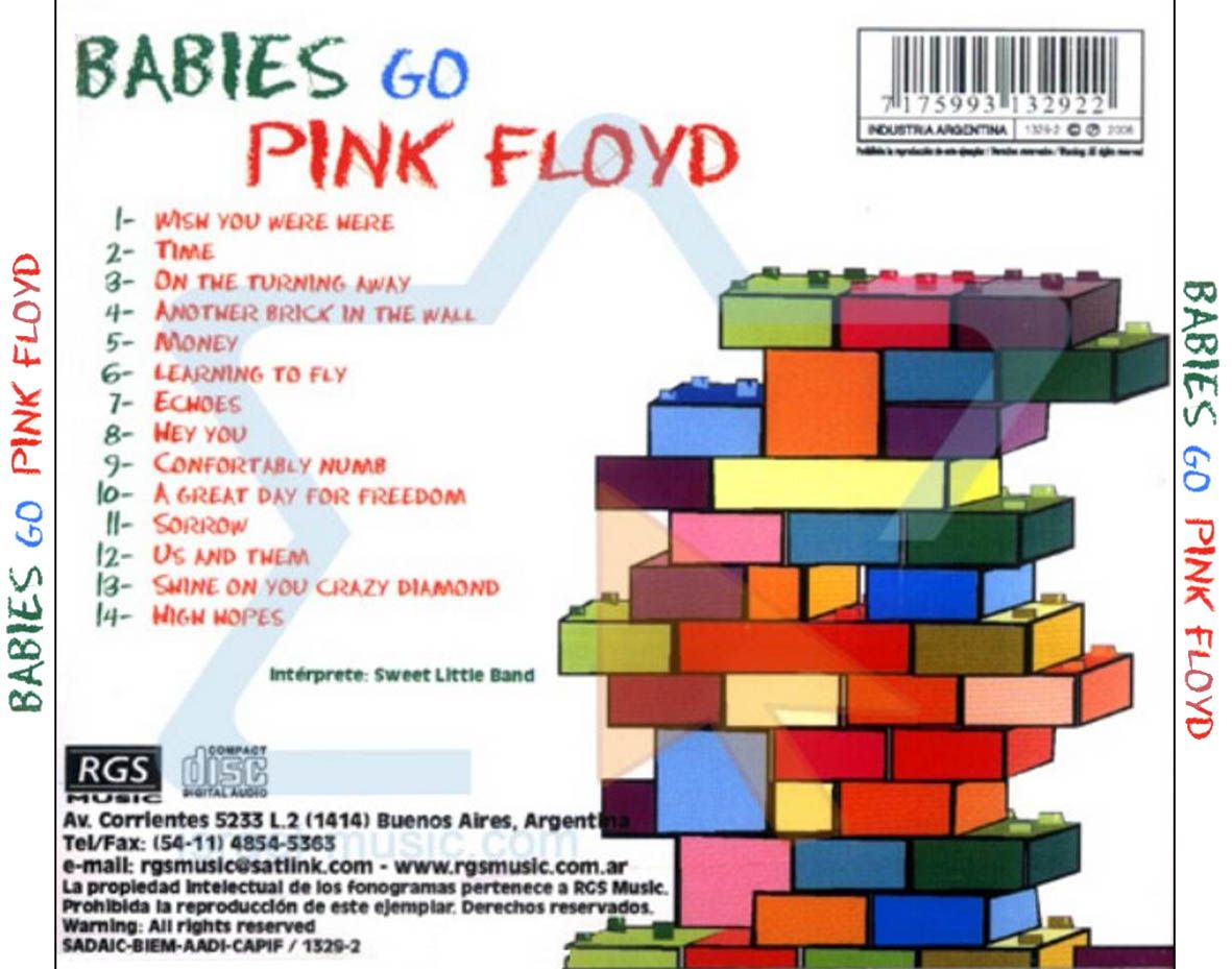Babies Go Pink Floyd  Trasera - Babies Go Pink Floyd