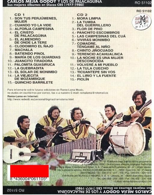 CARLOS3 - Carlos Mejía Godoy - Sus Mejores Albums CBS - 1977-1980 (2 CD'S) [MP3] [2000]