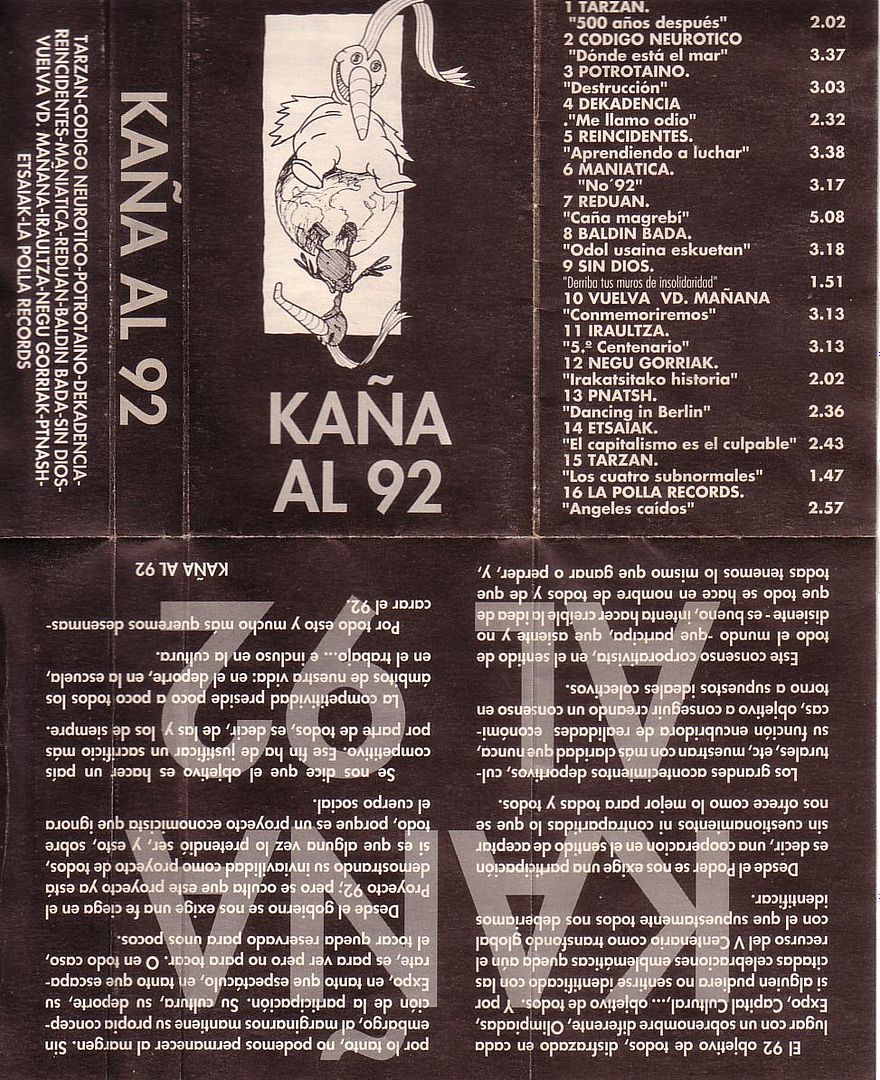 Frontal kaC3B1a20al2092 - Kaña al 92 (1991) VA