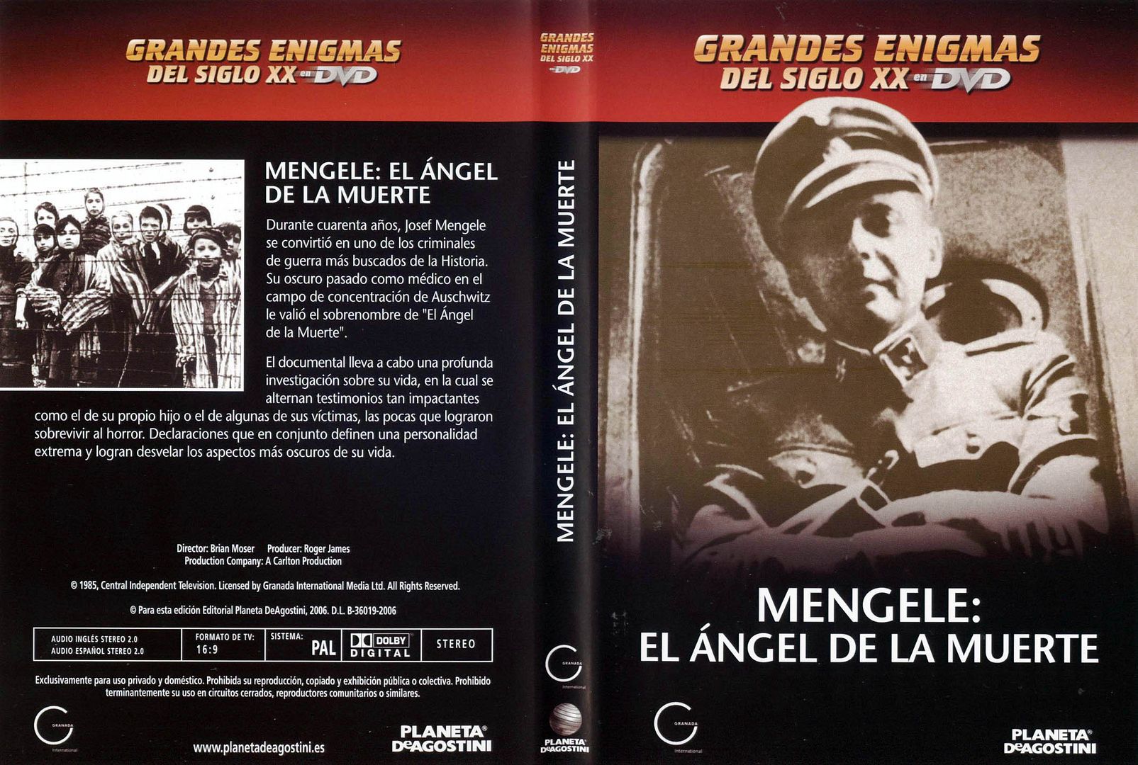 Grandes Enigmas Del Siglo XX Mengele El Angel De La Muerte Caratula - Menguele el Angel de la Muerte Tvrip Español