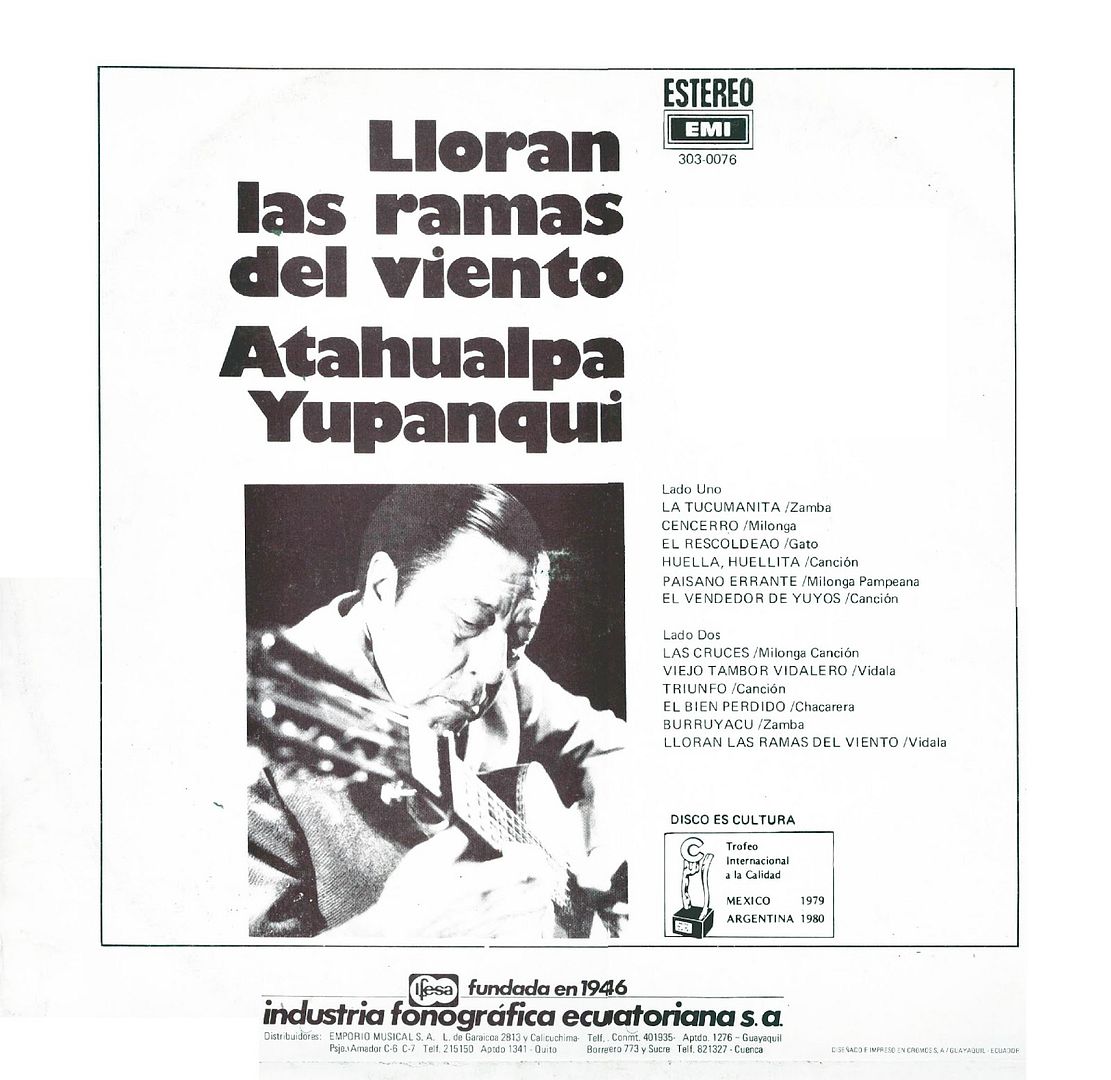 ATAHUALPAYUPANQUI LLORANLASRAMASDELVIENTOBACK - Atahualpa Yupanqui - LLoran las ramas del viento