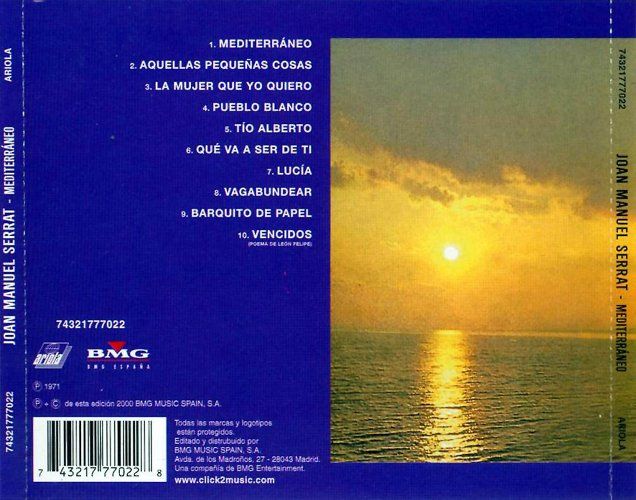 JoanManuelSerrat Mediterrneo - Joan Manuel Serrat - Mediterráneo (1971) MP3