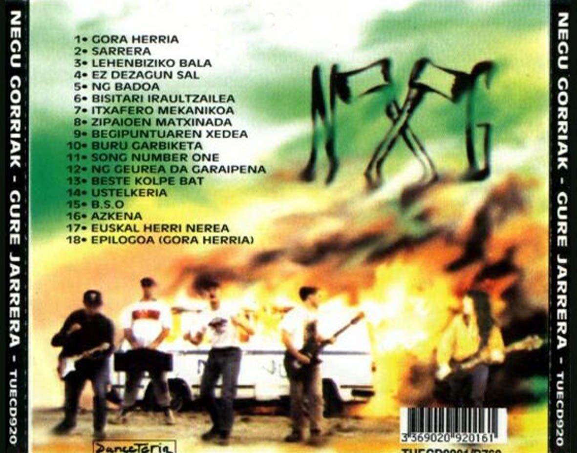 Negu Gorriak Gure Jarrera Trasera - NEGU GORRIAK - Gure jarrera (1991)
