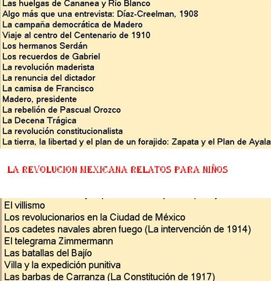 larevolucionMexicanarelatosparanios - Relatos de la Revolucion Mexicana Para Niños