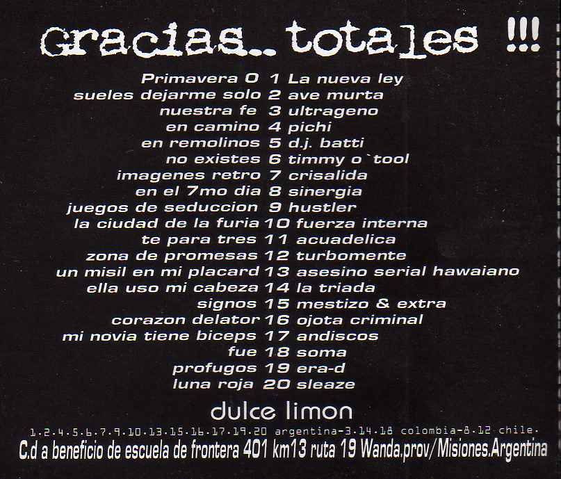 tributobizarroback151 - Gracias...Totales!!! Tributo Bizarro a Soda Stereo VA
