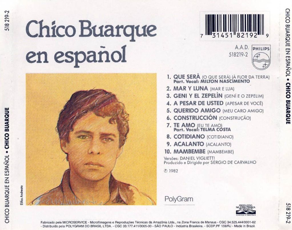 Chico Buarque Chico Buarque En Espanol Trasera - Chico Buarque – Chico Buarque En Español (1982) FLAC