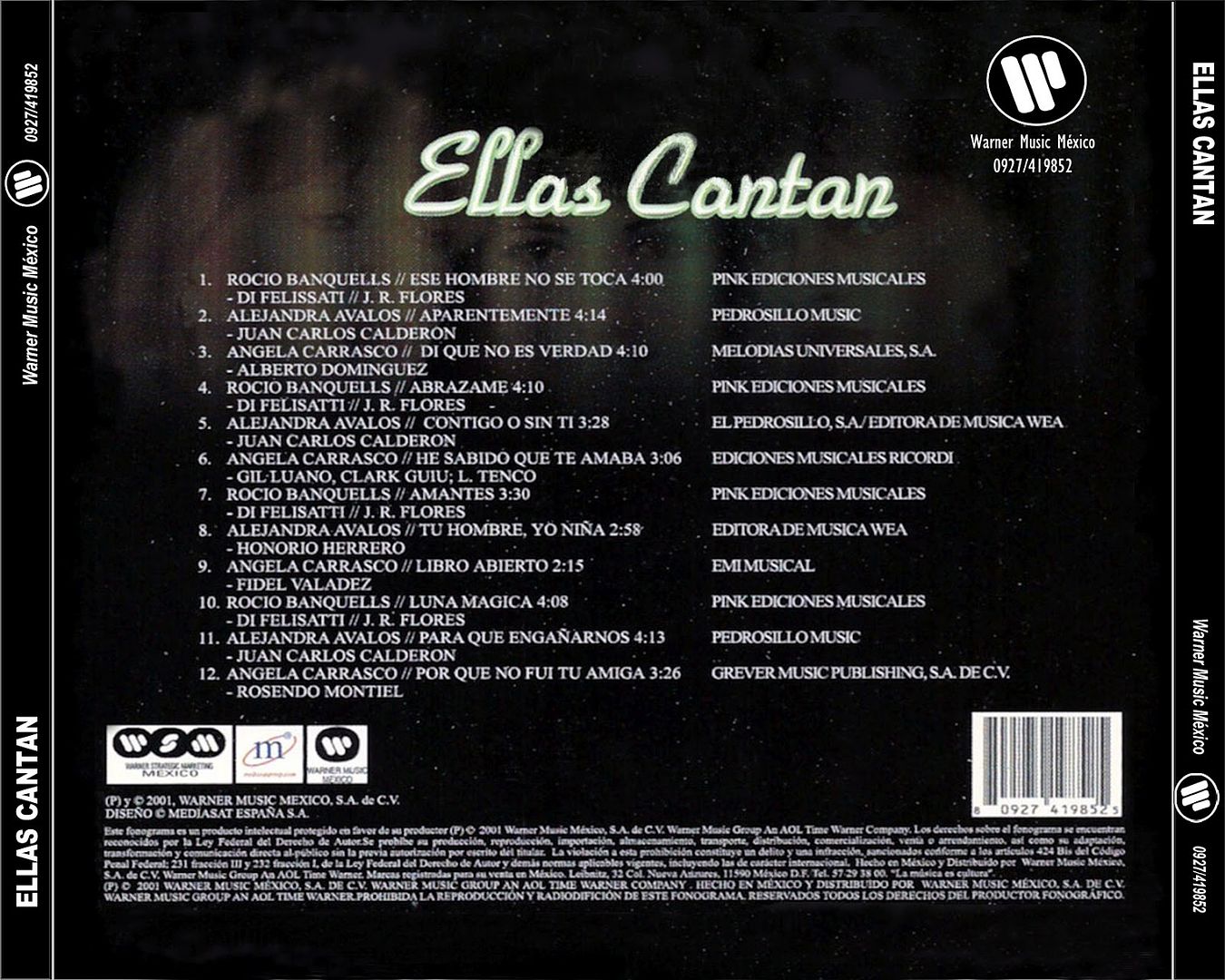 EllasCantan Back - Ellas Cantan (Rocio Banquells - Angela Carrasco - Alejandra Avalos)