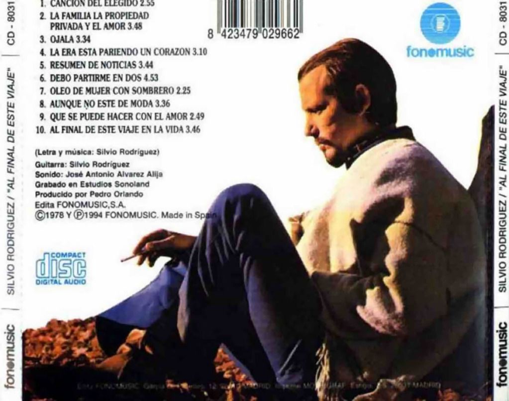 Silvio Rodriguez Al Final De Este Viaje Trasera - Silvio Rodriguez - Al Final de Este Viaje....