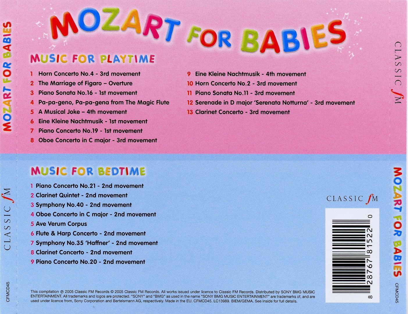 foto1 - Mozart for Babies Musica relajante para jugar o dormir