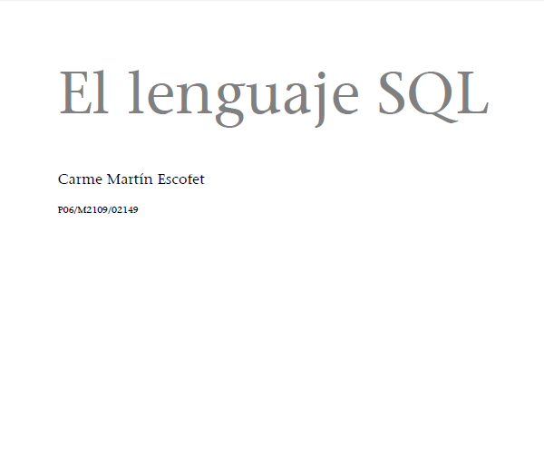 sql - El lenguaje SQL