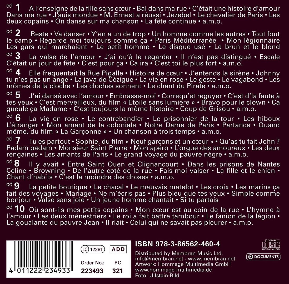 1 68 - Edith Piaf - Adieu Mon Coeur (10 CDs)