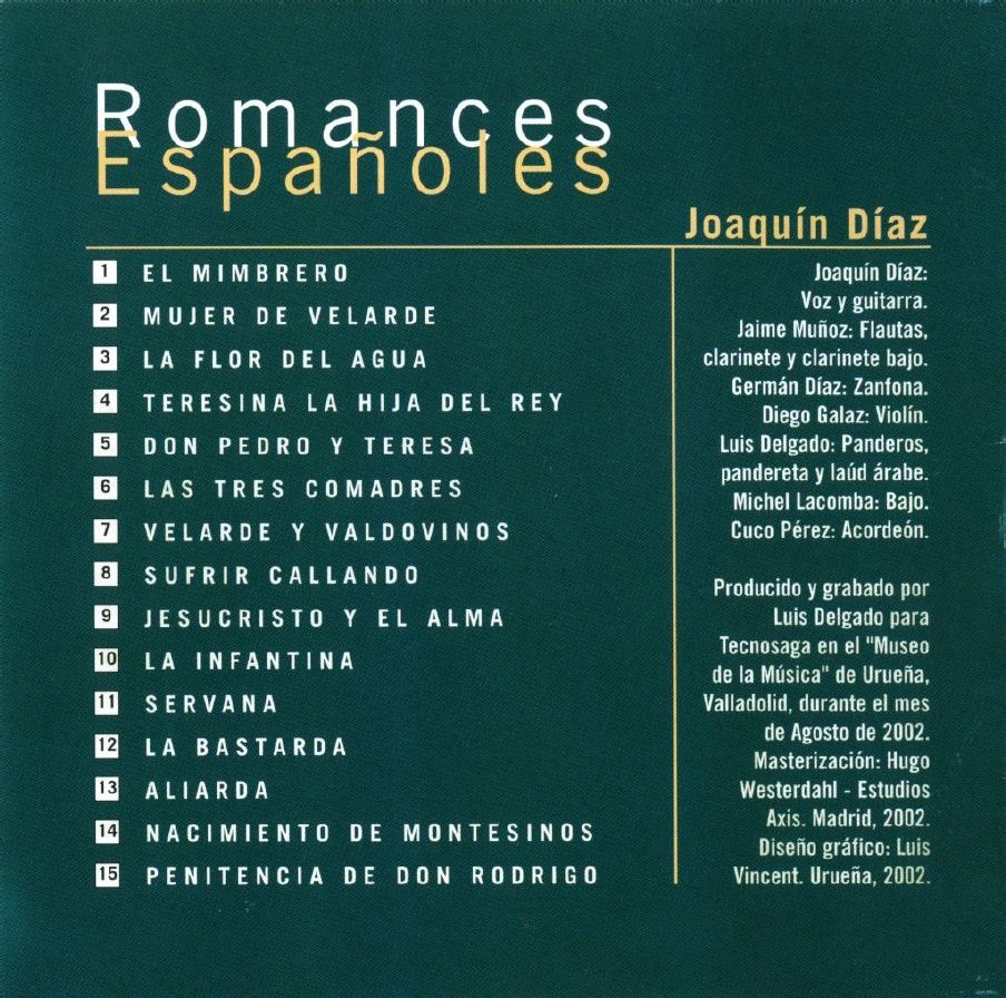 11 ed89356249 - Joaquín Díaz - Romances Españoles 2002