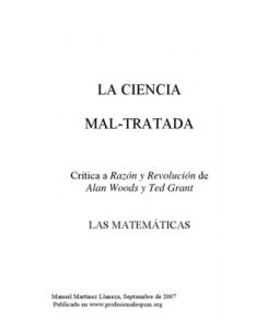 1367626800 - La ciencia mal-tratada - Manuel Martínez Llaneza