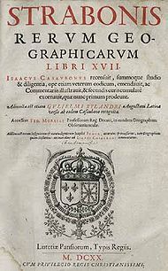190px Strabon Rerum geographicarum 1620 - Geografía - Estrabón