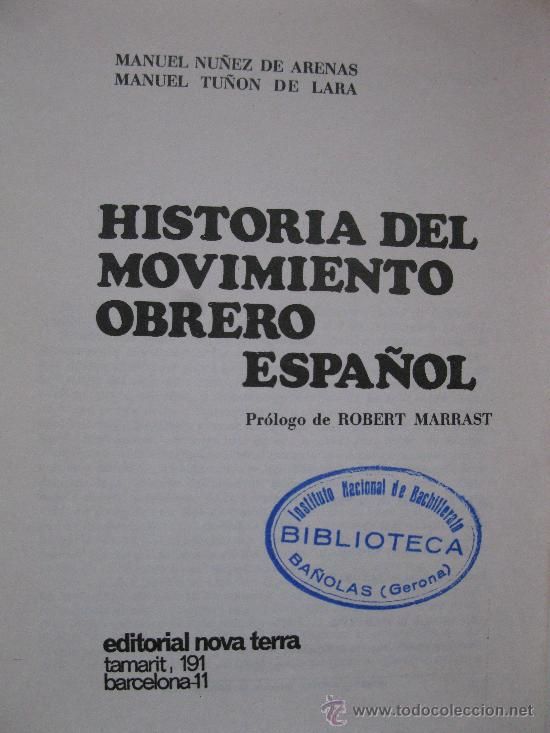 32780445 - Historia del Movimiento Obrero Español - Tuñon de Lara