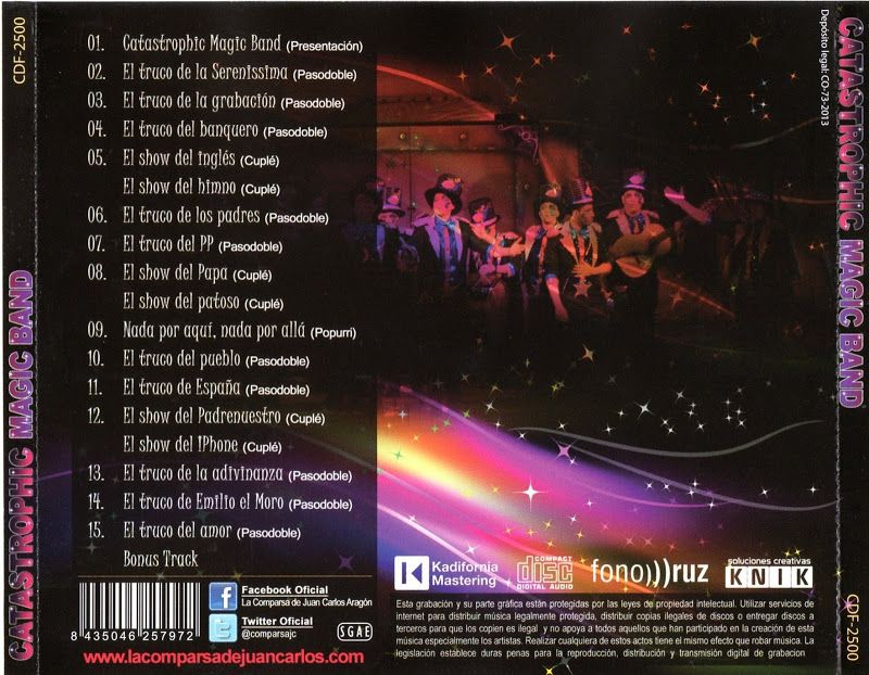 Back1 - Catastrophic Magic Band (Carnaval Cadiz 2013) CD Completo