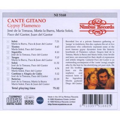 Back20Cover - Cante Gitano Gypsy flamenco from Andalucia