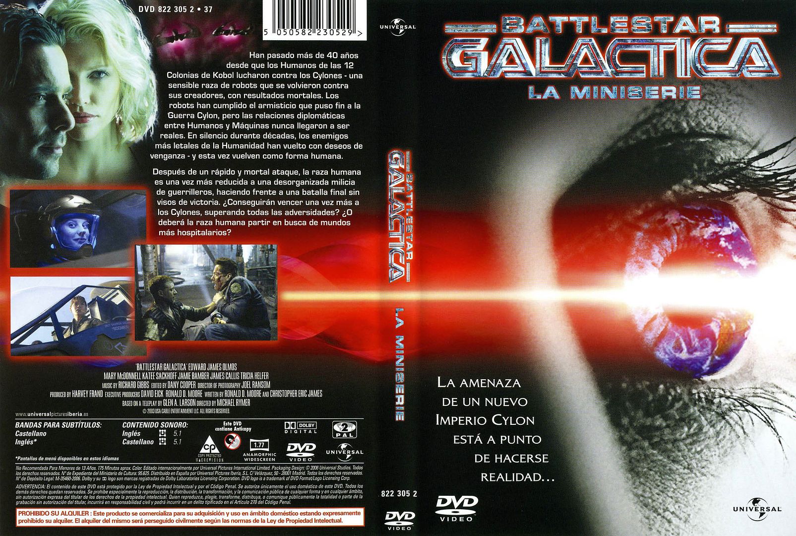 Battlestar Galactica La Miniserie Caratula - Battlestar Galactica MiniSerie